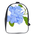 Botanical Floral Print Stylized Photo School Bag (Large) Front