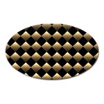 Golden-chess-board-background Oval Magnet Front