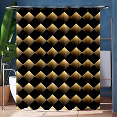 Golden-chess-board-background Shower Curtain 60  X 72  (medium)  by Vaneshart