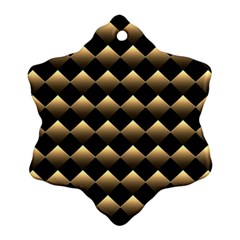 Golden-chess-board-background Ornament (snowflake)