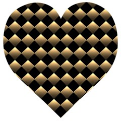 Golden-chess-board-background Wooden Puzzle Heart by Vaneshart