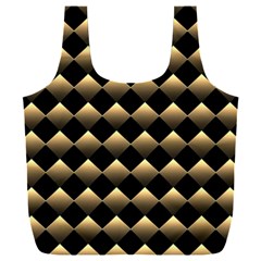 Golden-chess-board-background Full Print Recycle Bag (xxl)