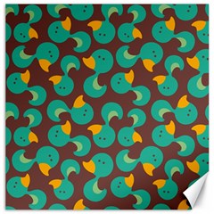 Vector-illustration-seamless-pattern-with-cartoon-duck Canvas 12  X 12  by Vaneshart