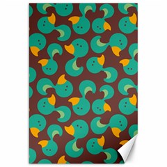 Vector-illustration-seamless-pattern-with-cartoon-duck Canvas 20  X 30  by Vaneshart