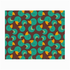 Vector-illustration-seamless-pattern-with-cartoon-duck Small Glasses Cloth (2 Sides) by Vaneshart