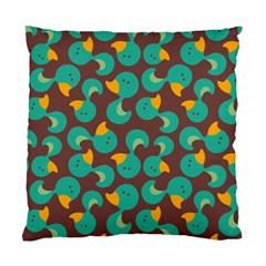 Vector-illustration-seamless-pattern-with-cartoon-duck Standard Cushion Case (two Sides) by Vaneshart