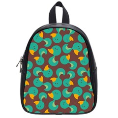 Vector-illustration-seamless-pattern-with-cartoon-duck School Bag (small) by Vaneshart