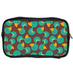 Vector-illustration-seamless-pattern-with-cartoon-duck Toiletries Bag (two Sides) by Vaneshart