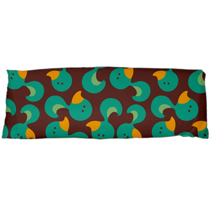 Vector-illustration-seamless-pattern-with-cartoon-duck Body Pillow Case (Dakimakura)