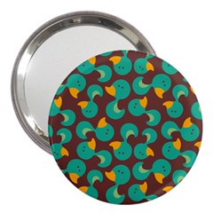 Vector-illustration-seamless-pattern-with-cartoon-duck 3  Handbag Mirrors