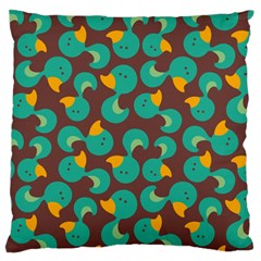 Vector-illustration-seamless-pattern-with-cartoon-duck Standard Flano Cushion Case (two Sides) by Vaneshart