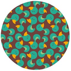 Vector-illustration-seamless-pattern-with-cartoon-duck Wooden Bottle Opener (round) by Vaneshart