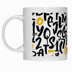 Letters-pattern White Mugs by Vaneshart