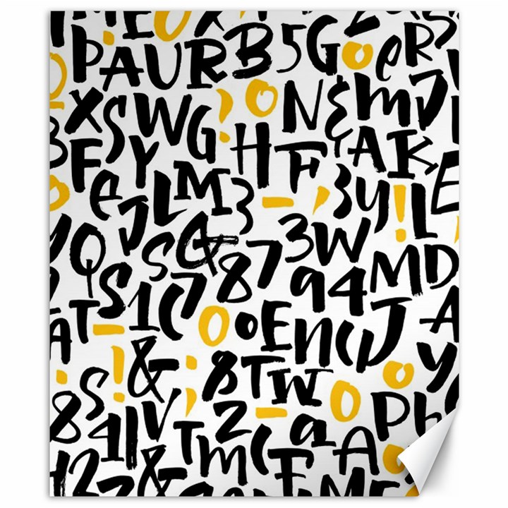 Letters-pattern Canvas 8  x 10 