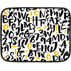 Letters-pattern Double Sided Fleece Blanket (mini)  by Vaneshart