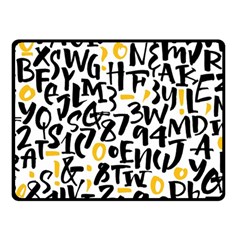 Letters-pattern Double Sided Fleece Blanket (small)  by Vaneshart