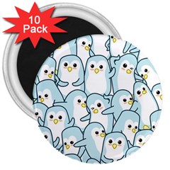 Penguins Pattern 3  Magnets (10 Pack)  by Vaneshart