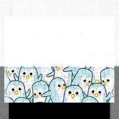 Penguins Pattern Rectangular Jigsaw Puzzl by Vaneshart