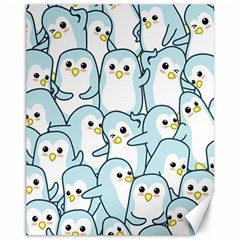 Penguins Pattern Canvas 11  X 14  by Vaneshart