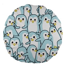 Penguins Pattern Large 18  Premium Round Cushions