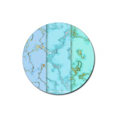 Background Marble Set Rubber Round Coaster (4 Pack)  by Vaneshart