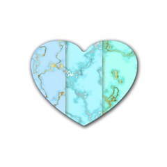 Background Marble Set Heart Coaster (4 Pack)  by Vaneshart