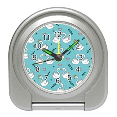 Elegant-swan-pattern-design Travel Alarm Clock