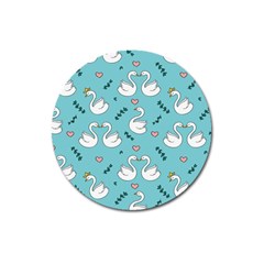 Elegant-swan-pattern-design Magnet 3  (round) by Vaneshart