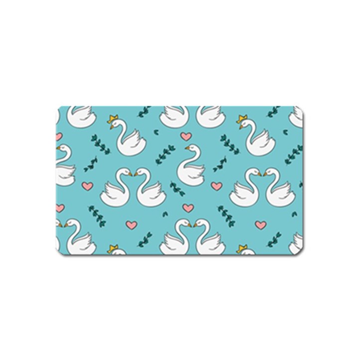 Elegant-swan-pattern-design Magnet (Name Card)