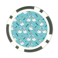 Elegant-swan-pattern-design Poker Chip Card Guard (10 Pack) by Vaneshart