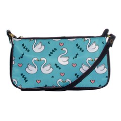 Elegant-swan-pattern-design Shoulder Clutch Bag by Vaneshart