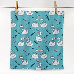 Elegant-swan-pattern-design Face Towel by Vaneshart