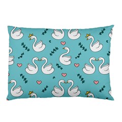 Elegant-swan-pattern-design Pillow Case (two Sides) by Vaneshart