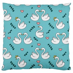 Elegant-swan-pattern-design Large Cushion Case (one Side) by Vaneshart