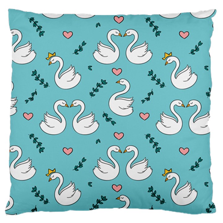 Elegant-swan-pattern-design Large Cushion Case (One Side)