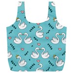 Elegant-swan-pattern-design Full Print Recycle Bag (XXL) Back