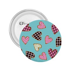 Seamless Pattern With Heart Shaped Cookies With Sugar Icing 2 25  Buttons by Vaneshart