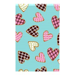 Seamless Pattern With Heart Shaped Cookies With Sugar Icing Shower Curtain 48  X 72  (small)  by Vaneshart