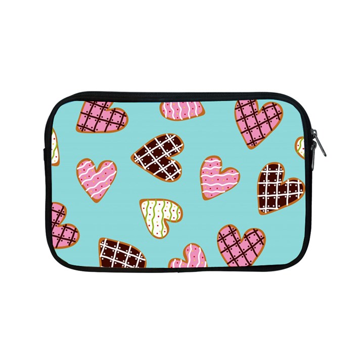 Seamless pattern with heart shaped cookies with sugar icing Apple iPad Mini Zipper Cases