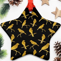 Background With Golden Birds Ornament (star)