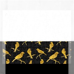 Background With Golden Birds Rectangular Jigsaw Puzzl by Vaneshart