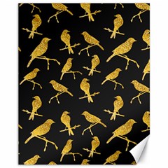 Background With Golden Birds Canvas 11  X 14  by Vaneshart