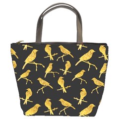 Background With Golden Birds Bucket Bag by Vaneshart