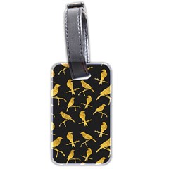 Background With Golden Birds Luggage Tag (two Sides) by Vaneshart