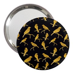 Background With Golden Birds 3  Handbag Mirrors