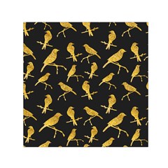 Background With Golden Birds Small Satin Scarf (square) by Vaneshart