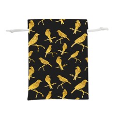 Background With Golden Birds Lightweight Drawstring Pouch (s) by Vaneshart