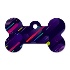 Colorful-abstract-background Dog Tag Bone (one Side) by Vaneshart