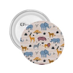 Wild animals seamless pattern 2.25  Buttons