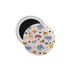 Wild animals seamless pattern 1.75  Magnets